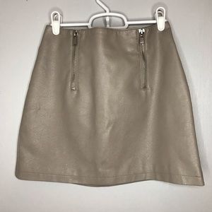 Women’s leather mini skirt